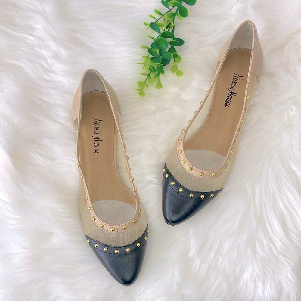Neiman‎ Marcus “Gertrud” Studded Flats